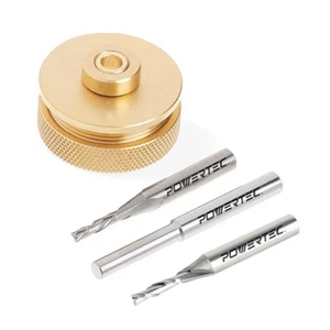 Router Inlay Kit, Solid Brass Router Bushing Guide Set, Inlay Router Bit Set... - Bild 1 von 7
