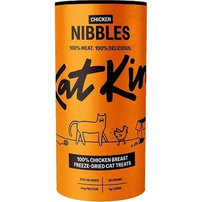 KatKin Chicken Nibbles - freeze dried cat treat - 100% chicken breast 50g tube