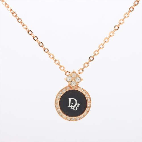 Collana logo Christian Dior nero x oro WS15328