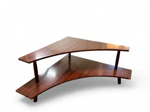 Vintage laminate sofa coffee table two-tiered corner mid-century modern 1950's - Picture 1 of 9