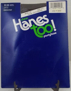 "Hanes Too!" Sheer Pantyhose "GentleBrown " Style 117 Size E-F VTG '88 NOS USA - Picture 1 of 3