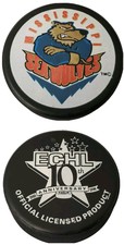 MISSISSIPPI SEA WOLVES VINTAGE RARE ECHL 10th ANNIVERSARY 1988- 1998 GAME PUCK