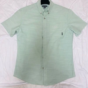 Eddie Bauer Button Down Herren Hemd Kurzarm Freizeit Hellgrün Größe M EUC - Bild 1 von 7