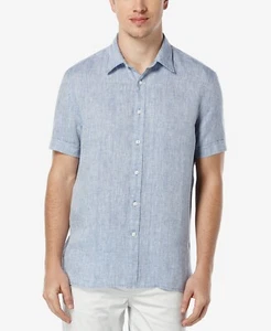 Perry Ellis Men's Short Sleeve Solid Linen Shirt NWT (Variety of colors & sizes) - Picture 1 of 8
