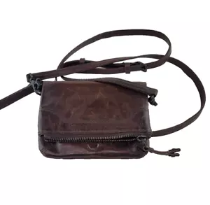 Frye Leder Melissa Stadiontasche Umhängetasche Handtasche Kalbsleder braun 6,5"x4,5" - Bild 1 von 13