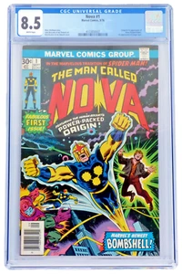 Nova #1 Marvel Comics 1976 Marv Wolfman John Buscema 1st appearance Nova CGC 8.5 - Picture 1 of 7