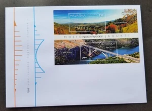 [SJ] Croatia Bridges And Viaducts 2015 River Mountain Nature Landscape (FDC) - Picture 1 of 5