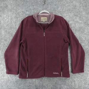 Cabela's Jacket Womens Large Purple Fleece Full Zip Coat Ladies - Picture 1 of 12