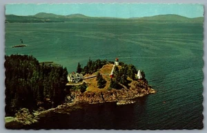 Postcard Owl’s Head ME c1960s Aerial View of Owl’s Head Lighthouses Camden Hills - Bild 1 von 2