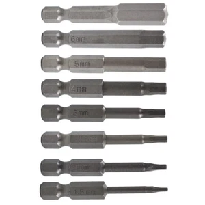 8 Pack Hex Head Allen Bit Set Quick Connect Shank Impact Driver Drill Metric - Picture 1 of 12