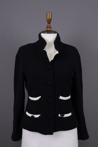 BOUTIQUE MOSCHINO Blazer Giacca Lana Nera I 44 USA 10 L