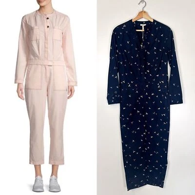 NUEVO CON ETIQUETAS Mono Joie Kikuna Libélula Azul Marino Utilitario Talla Pequeña Recortado Pierna Recta Foto 1 de 4