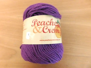PEACHES & CREAM YARN, BLACK CURRENT, 2 0Z - Picture 1 of 4