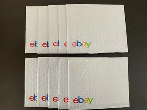 TEN [10] eBay Brand Padded Airjacket Mailers Envelopes Color Print 6.5" x 9.25"  - Picture 1 of 3