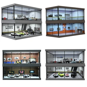 Diorama 1:64 Car Garage Model City Car Showroom Parking Lot Scene Display Model - Picture 1 of 32