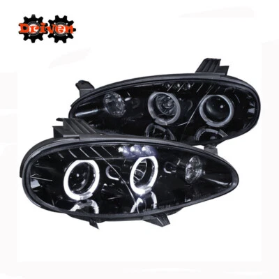 02-05 Mazda Miata MX-5 Doble Halo Proyector Faros LED DRL Lámparas Ahumadas Par Foto 1 de 3