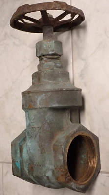 Válvula de porta Steampunk vintage latão 9" de altura jardim arquitetônico ~ 6 lb 5 oz (#3) - Imagem 1 de 4