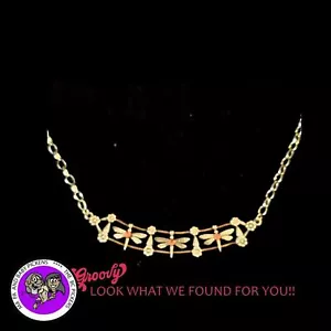 "JJ"" Jonette Schmuck SILBER Zinn Libellen 15" HALSKETTE USA" - Bild 1 von 2