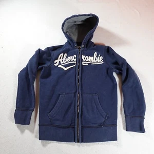 Y2K Abercrombie Jaclet Youth Extra Large Blue Hoodie Zip Pinkman Street Wear - Picture 1 of 14