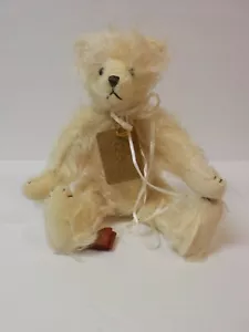 Adorable Mary Meyer 10.5" White Mohair Jointed Teddy Bear, New Old Stock - Picture 1 of 12