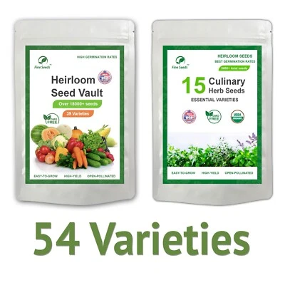 传家宝蔬菜种子和草本种子 54 种 - 超过 23,600 种子 — 第 1/4 张图片