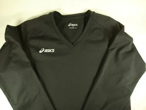 ASICS Long Sleeve V-Neck Tee Athletic Women's Stretch Top, Black, Size Small - Picture 1 of 8