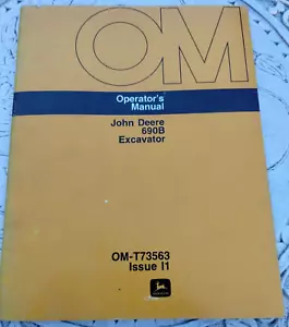 Manual de operador de excavadora John Deere 690b OM-T73563 - Imagen 1 de 11