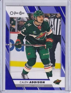 Calen Addison, Minnesota Wild 2023-24 O Pee Chee Blue Border #167 - Picture 1 of 2