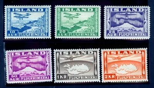 Iceland 1934 Sc C15-20 MLH Airmail - Picture 1 of 8