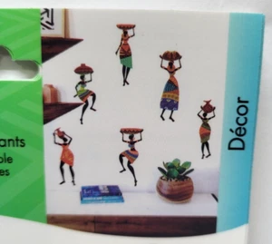 Wandkunst Boarder Dekor Aufkleber Aufkleber afrikanische Frauen 6 Karten von 6 (36 insgesamt) - Bild 1 von 3