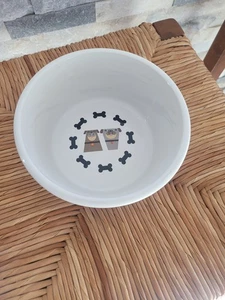 Tazón de gres para huesos de perro plato pequeño croquetas comida agua - Imagen 1 de 4