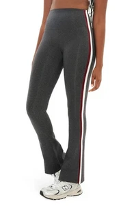 Splits59 Raquel High Waist Supplex Flare Pants L Bordeaux/Grey/White NWT - Picture 1 of 4