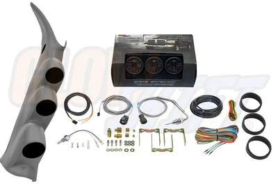 GlowShift B7 Boost EGT Trans Temp Gauges + Gray Pod for 00-06 GMC Sierra Duramax - Image 1 of 4