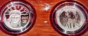 2007 $50 Platinum American Eagle 10th Anniversary Coin Set and Box with COA - Picture 1 of 2