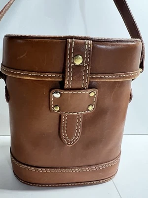Liz Claiborne Vintage Brown Leather Cross Body Canteen Bag - Image 1 of 4