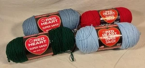 4 364 YD SKEINS / ROLLS RED HEART WORSTED MEDIUM ACRYLIC YARN ASSORTED COLORS - Picture 1 of 1