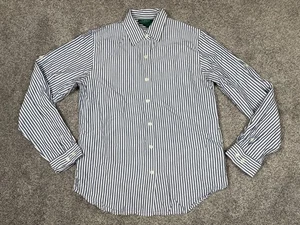 Vintage Laure Ralph Lauren Shirt Womens PM Petite Medium 100% Silk Button Down - Picture 1 of 7