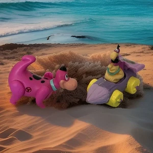 Vintage Applause Fred & Dino PVC figures Flintstones 1990 bowling Hanna Barbera  - Picture 1 of 6