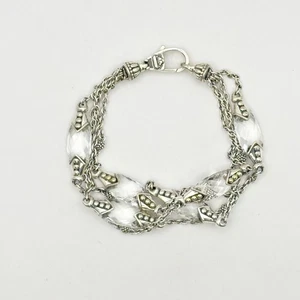 Lagos Quarz Silber & 18 Kt Gold Multistrand Armband - Bild 1 von 7