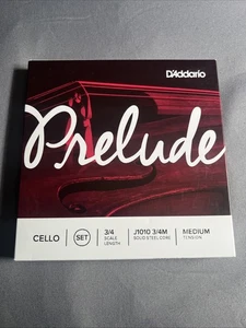 D'Addario J1010 Prelude Cello String Set, 3/4 Scale Medium Tension - Picture 1 of 1
