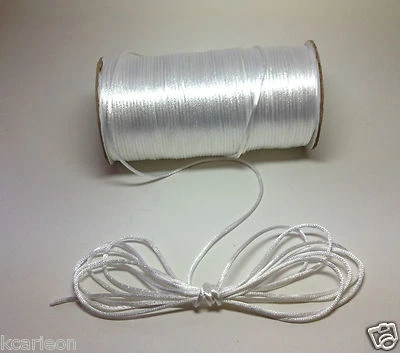 Cordón de cola de rata de 2 mm nudo chino/chino cola de rata joyería trenza a elegir por y colores Foto 1 de 3