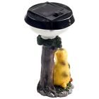 Solar Garden Statue With Old Fashioned Water Well Welcome Your Guests With Joy