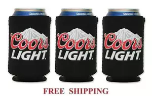 COORS LIGHT MOUNTAINS 3 BEER CAN HOLDERS COOLER COOZIE COOLIE KOOZIE HUGGIE NEW - Picture 1 of 1