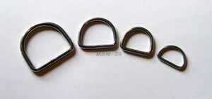 5 Edelstahl D-Ringe, 1 1/8", ca. 30x27x4mm - Picture 1 of 1