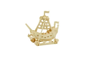 Swing Boat 3D Wooden Puzzle DIY Dimensional Wood Build It Yourself Ship Project - Picture 1 of 1