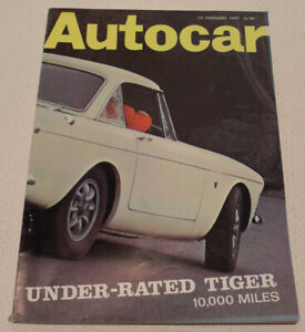 Autocar 23 février 1967 Sunbeam Tiger, Amsterdam Show, Citroen Ami 6 Break