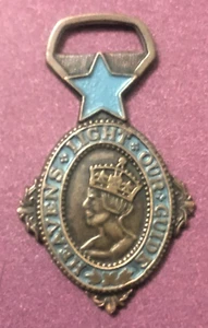 Orologio inglese vintage Fob: HEAVEN'S LIGHT OUR GUIDE; Stella dell'India; Regina Vittoria - Foto 1 di 2