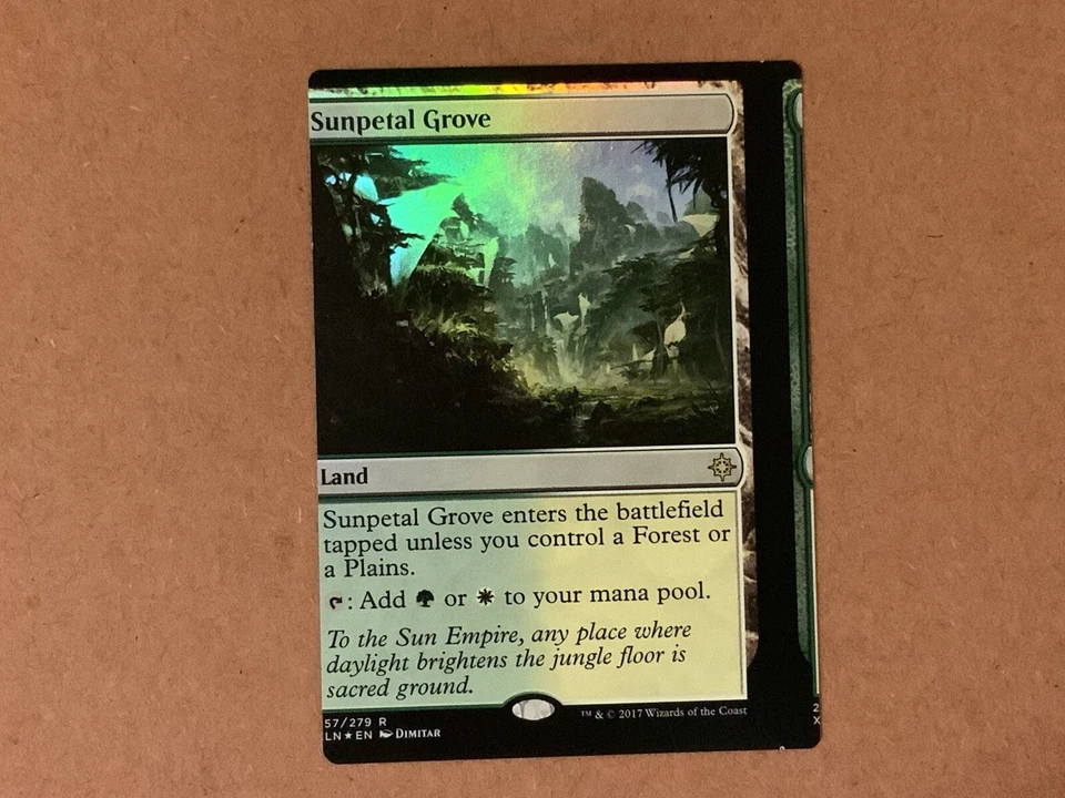MTG Magic Sunpetal Grove Foil x1 Ixalan XLN NFC Miscut - Image 1 of 2