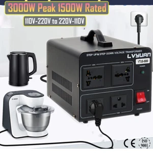 1500W 3000W Spannungswandler Wandler 110V-230V 230V-110V Step Up&Down Kit - Bild 1 von 7