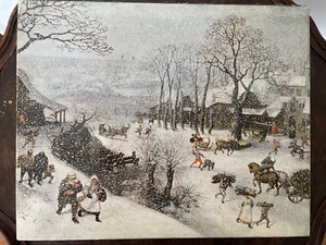 1970 SPRINGBOK JIGSAW PUZZLE-500+Pieces-Winter Landscape-15x25" - Picture 1 of 12